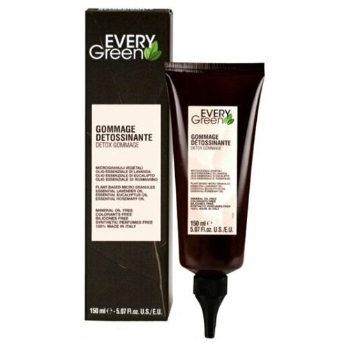 Every green detox Гоммаж-Детокс для кожи головы 150 мл.глубокое очищение с углем