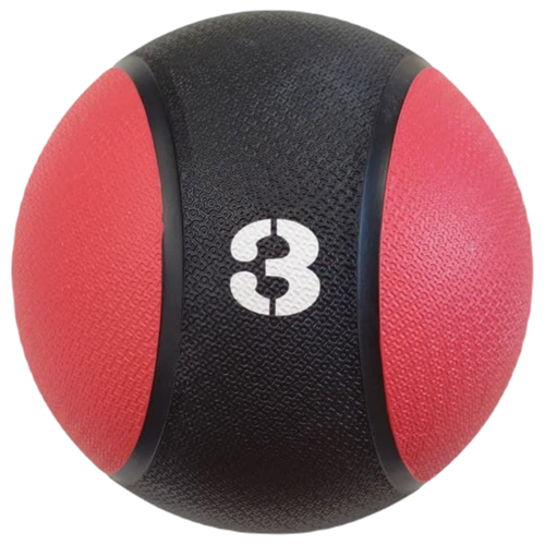 фото Медицинский резиновый мяч медбол для фитнеса red skill 3 кг
