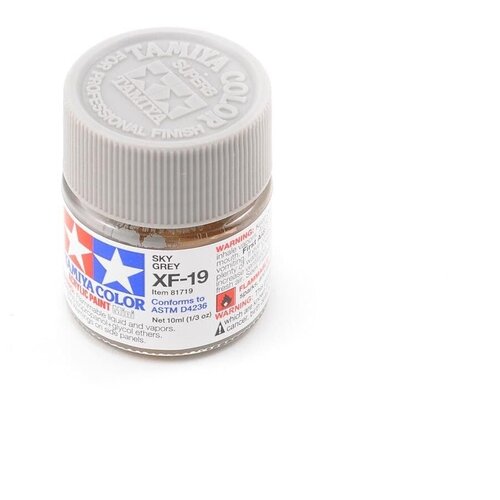 эмаль xf 20 medium grey flat enamel paint 10 ml средне серый матовый tamiya 80320 Tamiya XF-19 Sky Grey (Небесная серая) краска акрил 10мл.