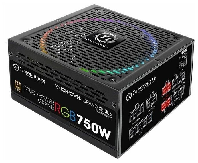 Блок питания Thermaltake Toughpower Grand RGB Sync, 750Вт, 140мм, черный, retail [ps-tpg-0750fpcgeu-s]