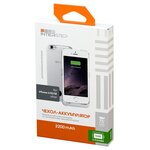 Чехол-аккумулятор Power Case INTERSTEP для iPhone 5/5s/SE 2200mAh Silver - изображение