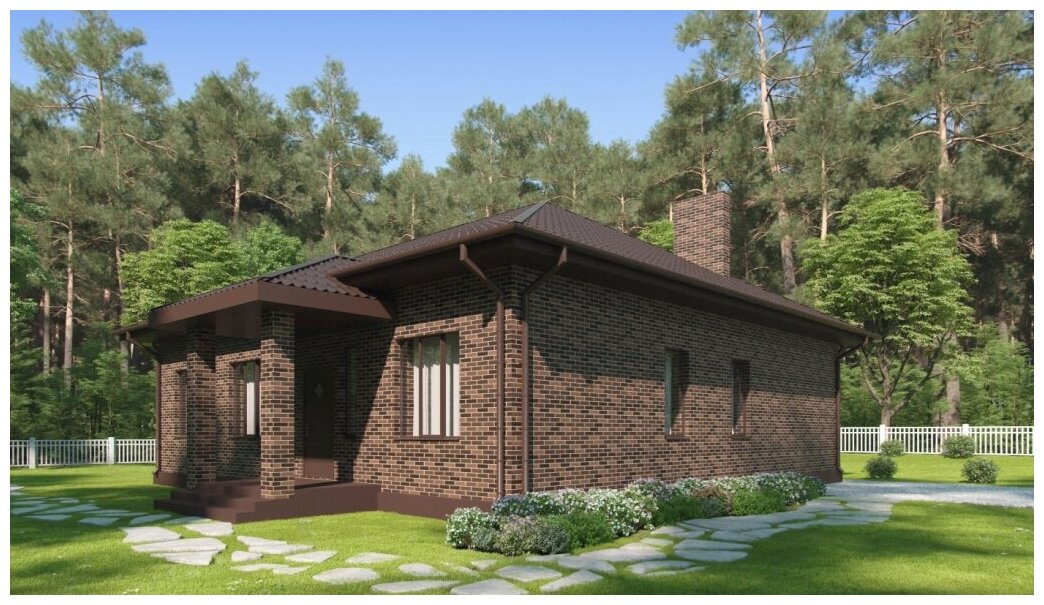 Проект жилого дома STROY-RZN 11-0028 (155,9 м2, 13,51*13,51 м, керамический блок 380 мм, облицовочный кирпич)