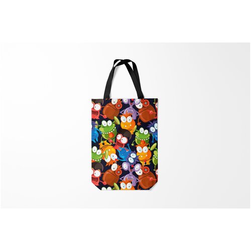 фото Сумка-шоппер / 31х42 см / популярные иллюстрации / монстры привидения и дьяволы пучеглазые burnettie