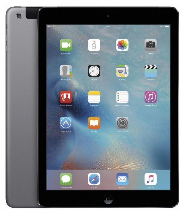 9.7" Планшет Apple iPad Air Wi-Fi + Cellular, RU, 64 ГБ, iOS, space grey