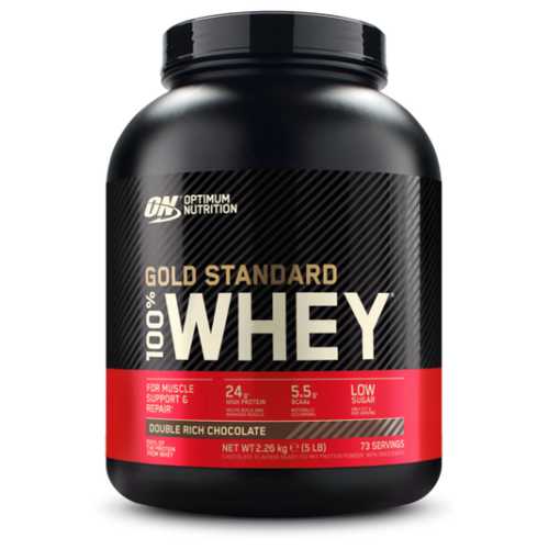 Optimum Nutrition 100% Whey Gold Standard 2270 г (двойной богатый шоколад) протеин optimum nutrition 100% whey gold standard 2270 гр шоколадный солод