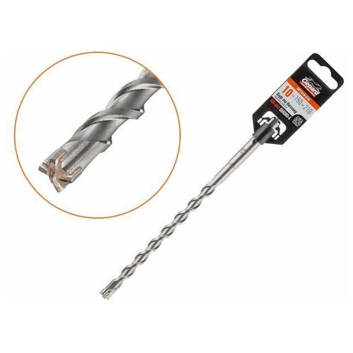 Бур (сверло) SDS-plus 10х150х210 мм GEPARD Quadro-x (GP1210-210)