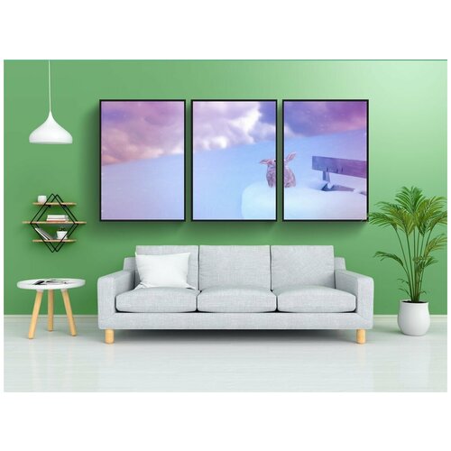фото Набор модулных постеров для интерьера "картина, нарисованный, рисование" 60x90 см. в тубусе, без рамки lotsprints
