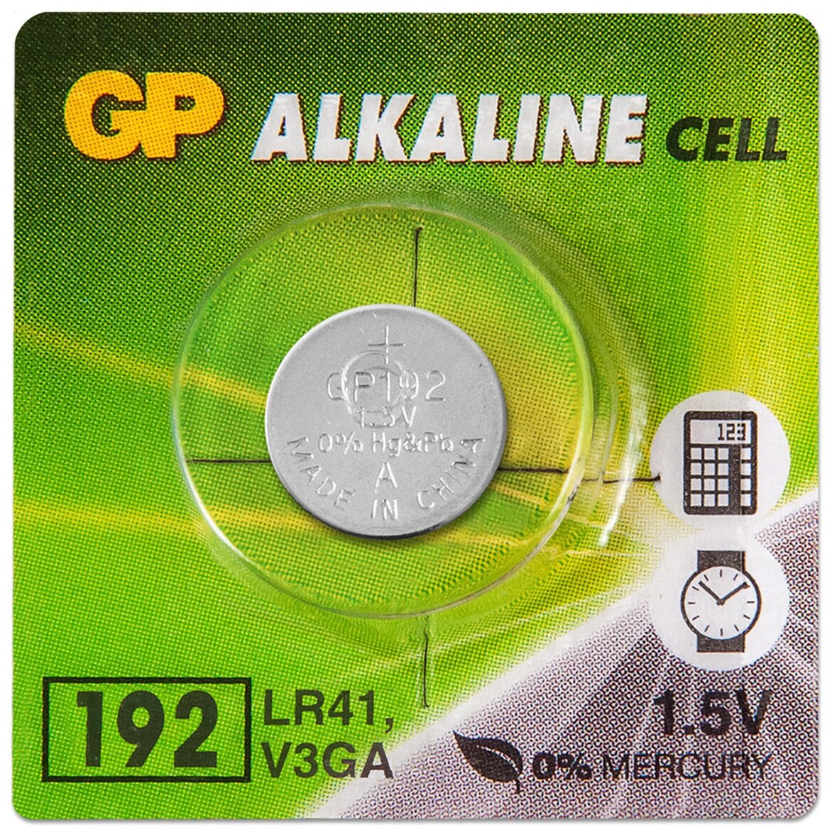 Батарейка AG3 (LR41 384 392 736) 1.5V GP Blister