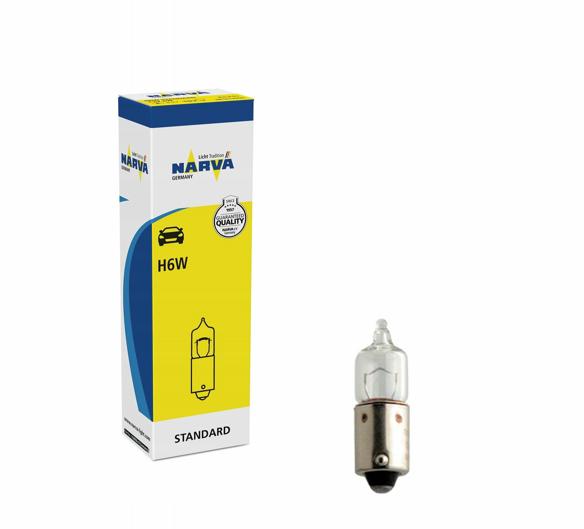 фото NARVA 68161 Лампа А12-6 (Н6W) NARVA галогеновая