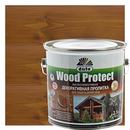 Антисептик Wood Protect цвет орех 2.5 л антисептик wood protect цвет тик 10 л