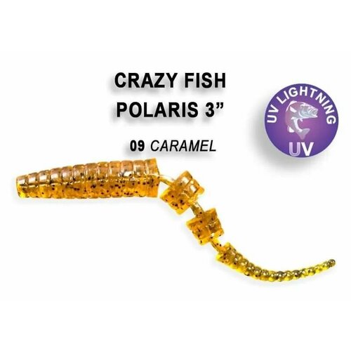 Силиконовые приманки Crazy Fish Polaris 3" 24-68-9-6, Кальмар, 8 шт.