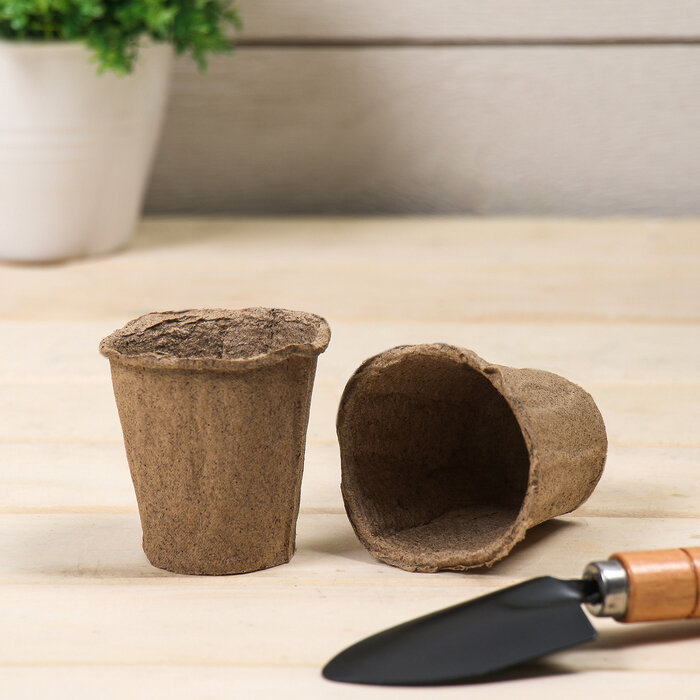 Торфяной горшок 100 мл 6 x 6 см набор 20 шт Умный город