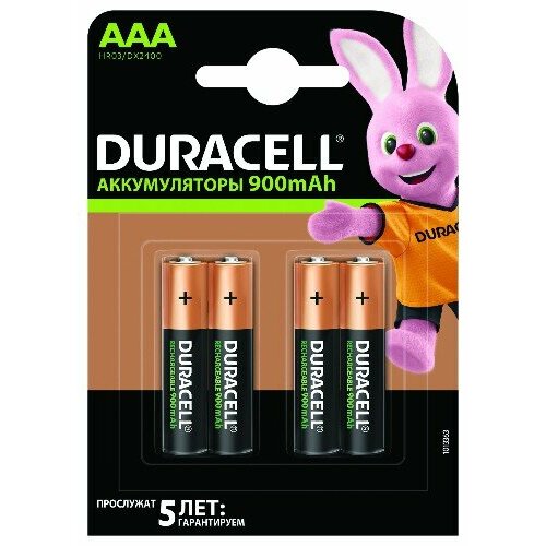 Аккумулятор ААА R03 Duracell ( 900mAh ) 4 шт.