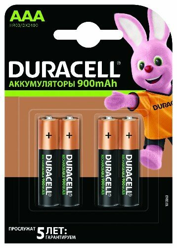 Аккумулятор ААА R03 Duracell ( 900mAh ) 4 шт.