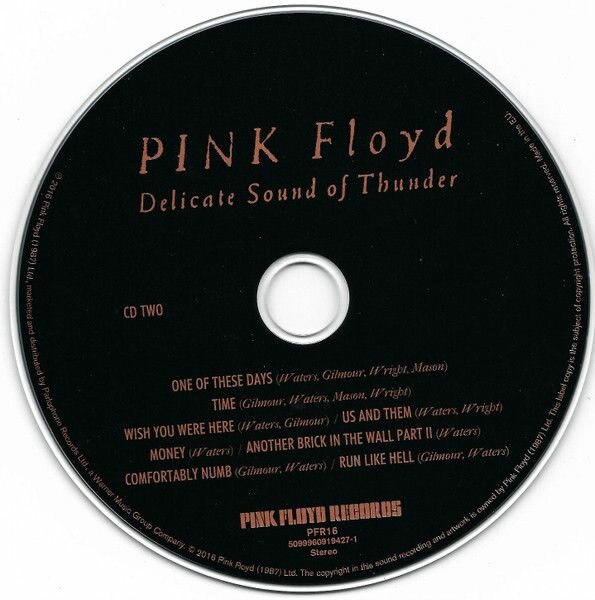 Компакт-диски, Parlophone, PINK FLOYD - Delicate Sound Of Thunder (2CD) Медиа - фото №4