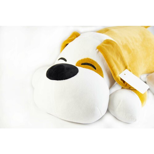 Мягкая игрушка собака с пледом комплект из пледа подушка saro единый размер серый