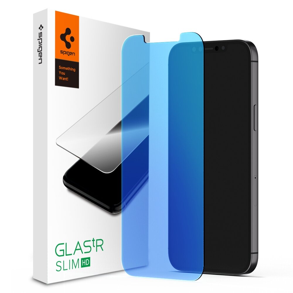 Защитное стекло SPIGEN для iPhone 12 Pro Max - Glas.tR Antiblue HD - Прозрачный - 1 шт - AGL01470