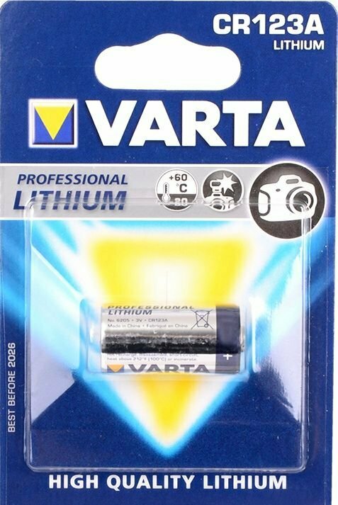 Батарейка Varta Professional Lithium / Ultra Lithium (CR123A 1 шт) (06205301401/008496537280)