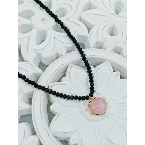 Чокер MARI JOO длина 45 см розовый серебряный черный 1599₽