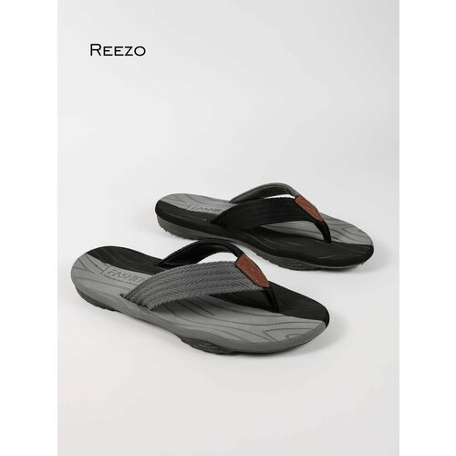 фото Шлёпанцы reezo, размер 45, серый/черный