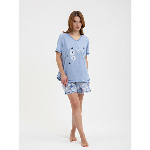 Пижама Lilians, размер 164-52, голубой футболка lilians размер 164 52 голубой