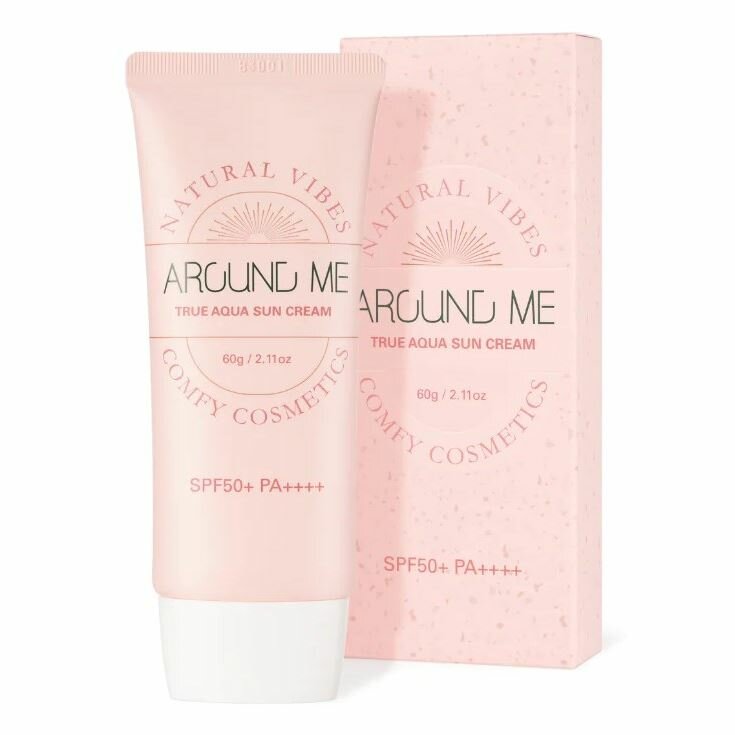 Крем солнцезащитный Welcos Around Me True Aqua Sun Cream SPF 50+/PA ++++ (60 гр)