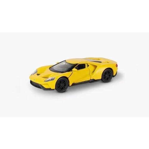 Игрушка Welly Машинка 1:38 Ford GT 2017, пруж. мех, желтый игрушка welly машинка 1 38 porsche 911 turbo 930 пруж мех желтый