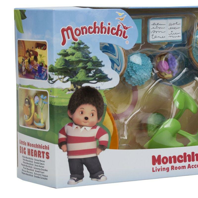 Игровой набор Monchhichi Гостинная комната с голубым ковром - фото №10