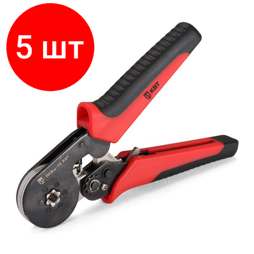 Комплект 5 штук Кримпер КВТ для опрессовки втулочных наконечников 77669 14960₽