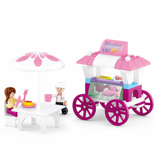Конструктор SLUBAN Розовая мечта Кафе на колесах rainbow ruby игровой набор кафе на колесах 89037