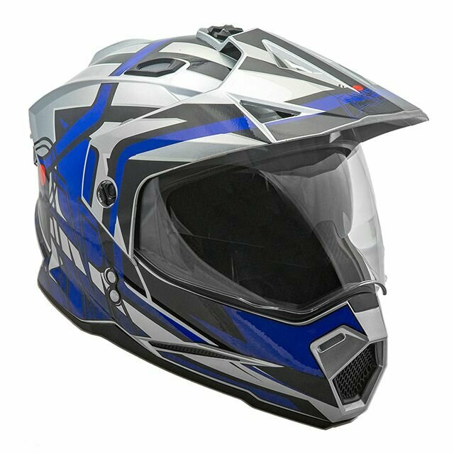 Эндуро мотошлем мотард AiM JK802 кроссовый шлем с визором XL(61-62). Товар уцененный