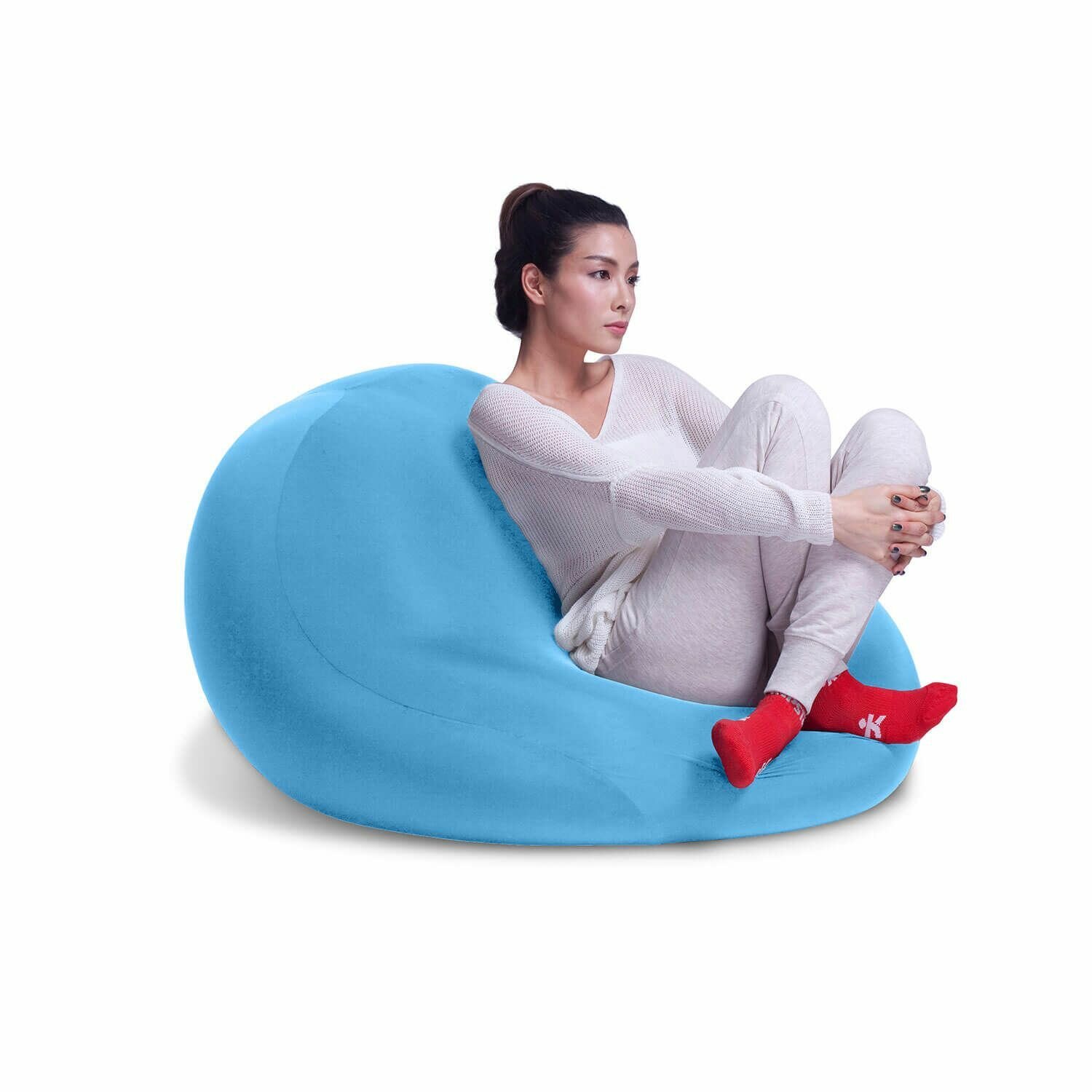 Кресло-мешок нового формата aLounge - Space Pod - Blue Lagoon, 2XL (голубое) - кресло моментально восстанавливащее форму
