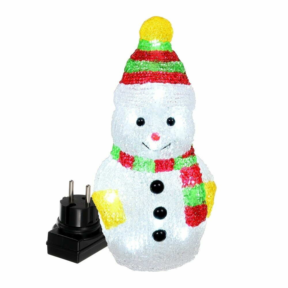 VEGAS Фигура "Снеговик" акриловая, 16 холодных LED, 10,5*9*20 см, 3 V /12 /6