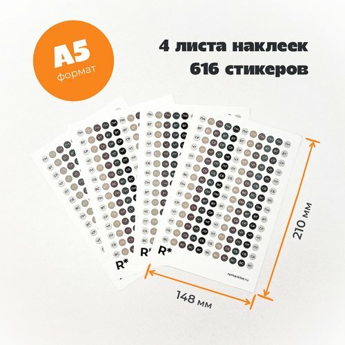 Набор стикеров Remarklee "Строгие дни недели" - фото №2