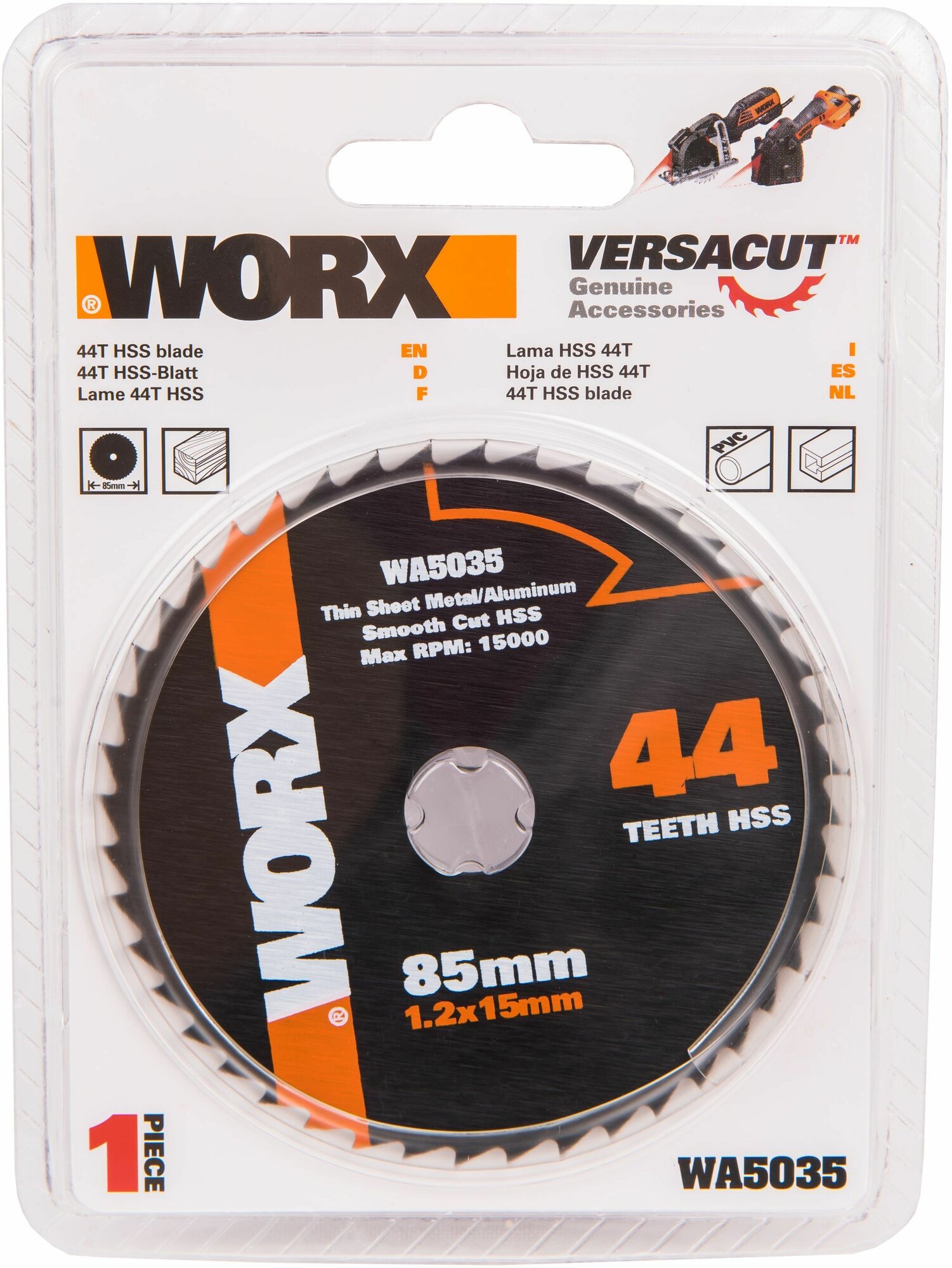 Пильный диск по металлу WORX WA5035 44T HSS