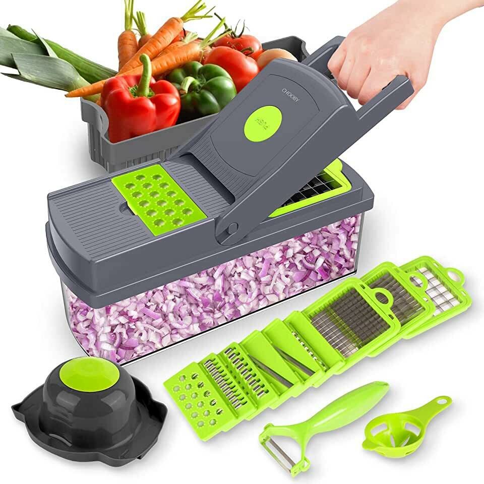 Овощерезка с контейнером "Veggie slicer" 14в1 — фото 1