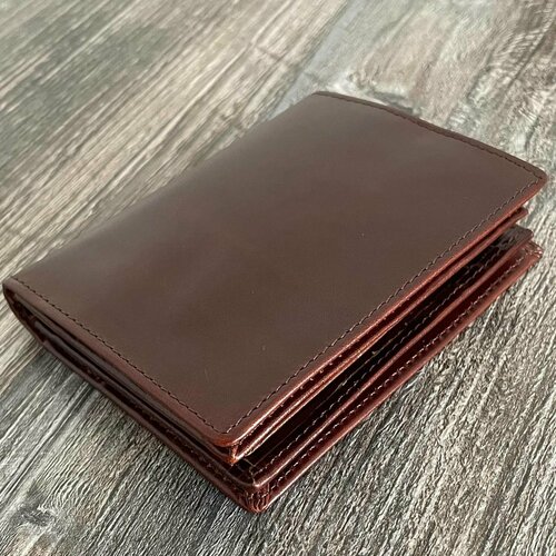 Кошелек KESHBAG кожаный, коричневый