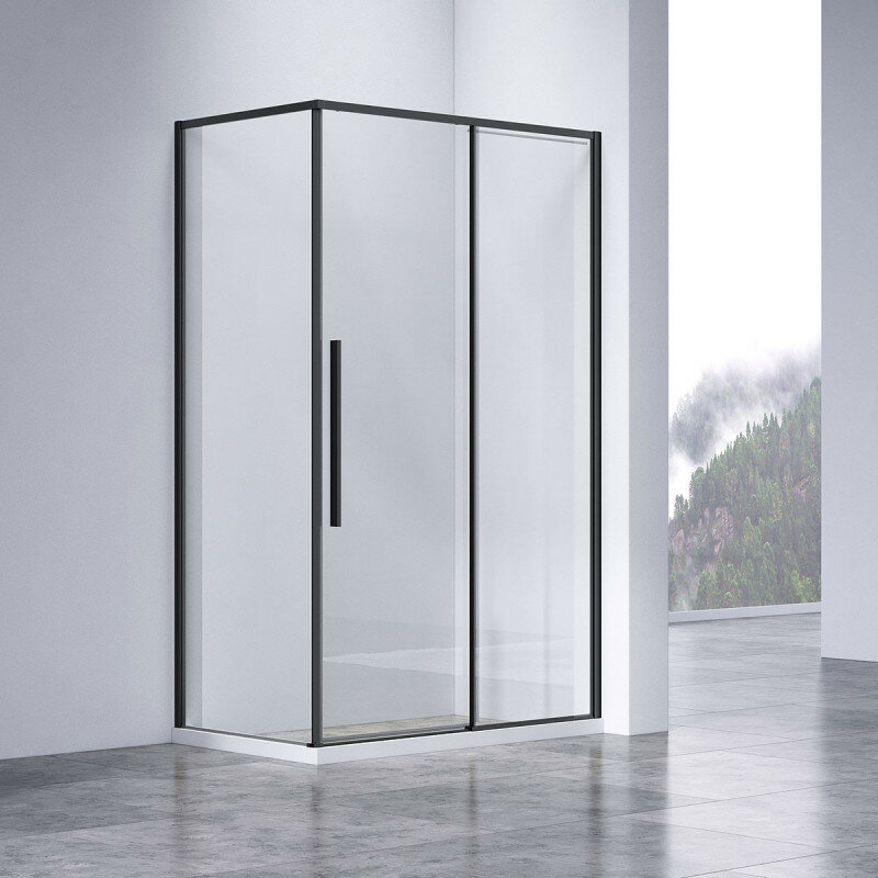 Душевой уголок 120×80 см Vincea Slim-N VSR-4SN8012CLB прозрачное