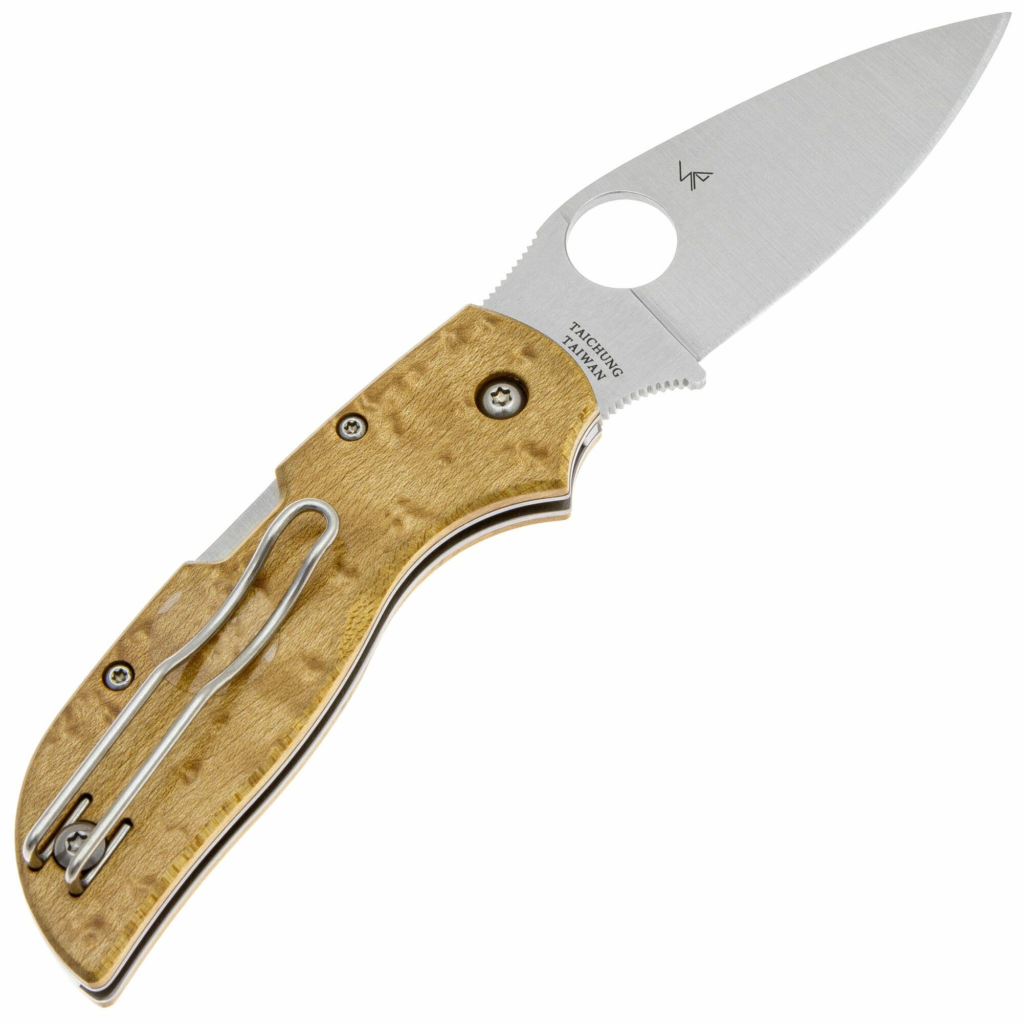 Нож складной SPYDERCO Chapparal Birdseye Maple, клинок P 7,1 см