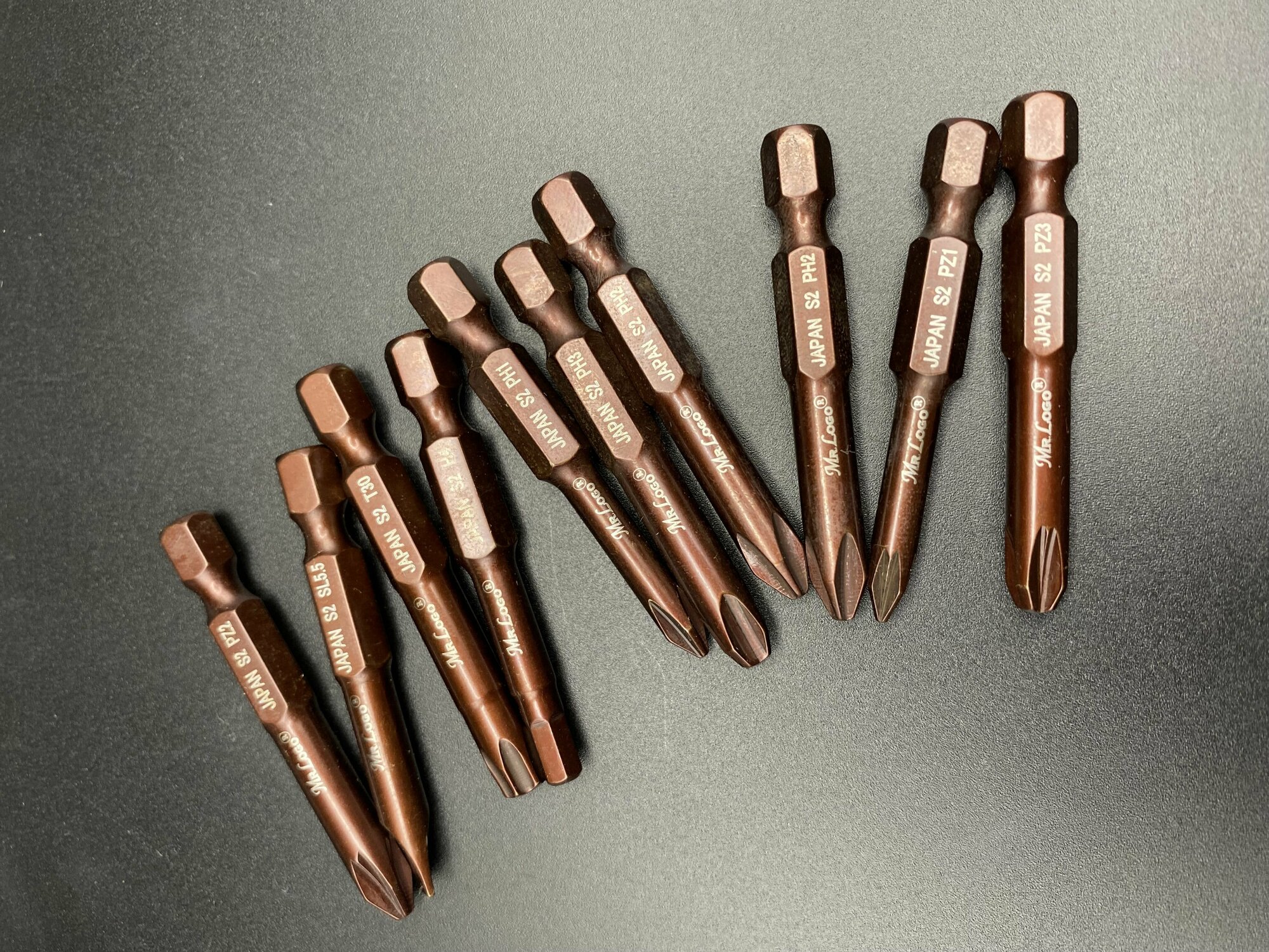 Набор бит 50 мм 10 шт. S2 (PH PZ SL Torx Hex) Mr.Logo A1421