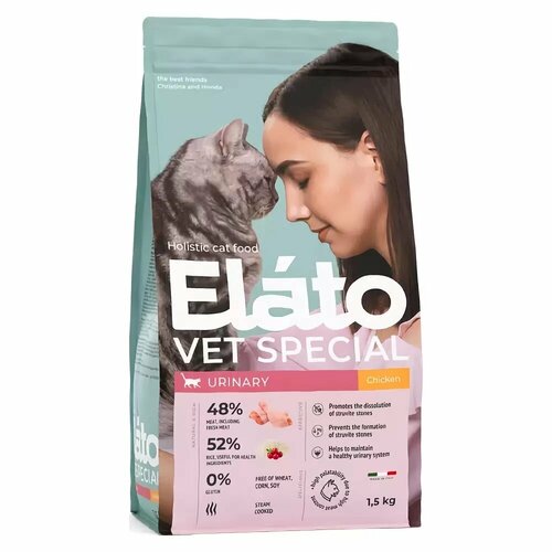Сухой корм Elato Holistic (Элато) Vet Special Urinary для кошек с курицей, 1,5 кг