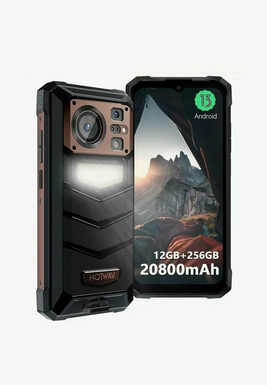 Смартфон HOTWAV W11, экран 6.43", 6 ГБ+6 ГБ, 256 ГБ памяти, аккумулятор 20800 мА·ч