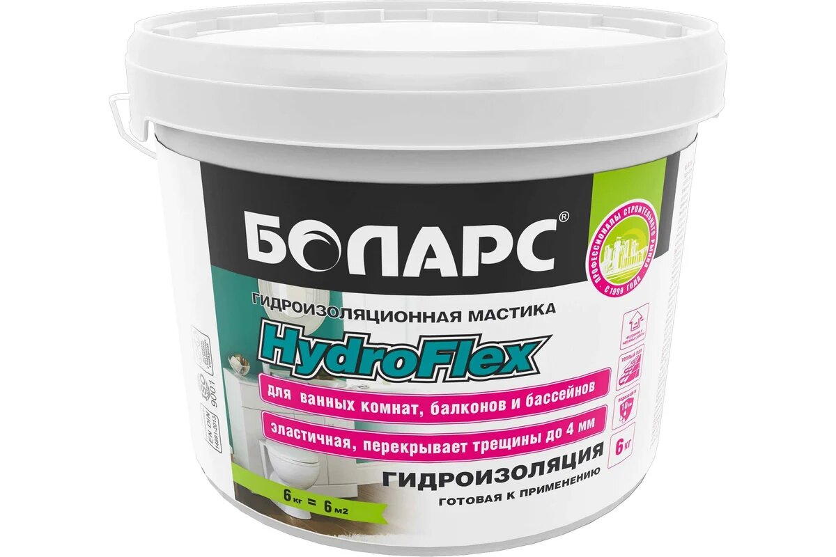 Боларс гидроизоляция готовая к применению HydroFlex 6 кг 00000027343