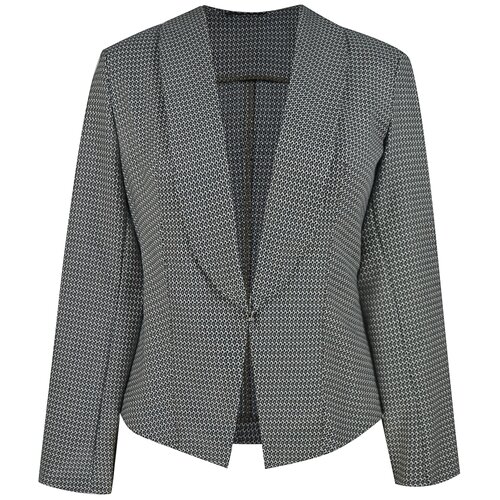 Пиджак MILA, средней длины, силуэт полуприлегающий, размер 44, серый