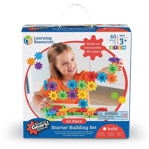 Конструктор Learning Resources Gears! Gears! Gears! LER 9148 Волшебные шестеренки: базовый набор, 60 дет. развивающая игра волшебные шестеренки друзья фермы learning resources