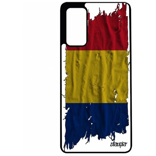 фото Чехол на samsung galaxy s20fe, "флаг румынии на ткани" патриот страна utaupia