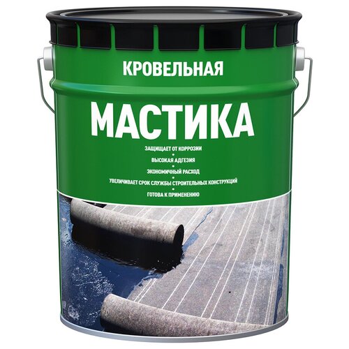 битумная мастика 20 л 18 кг Мастика битумная кровельная 19 кг/21,5 л