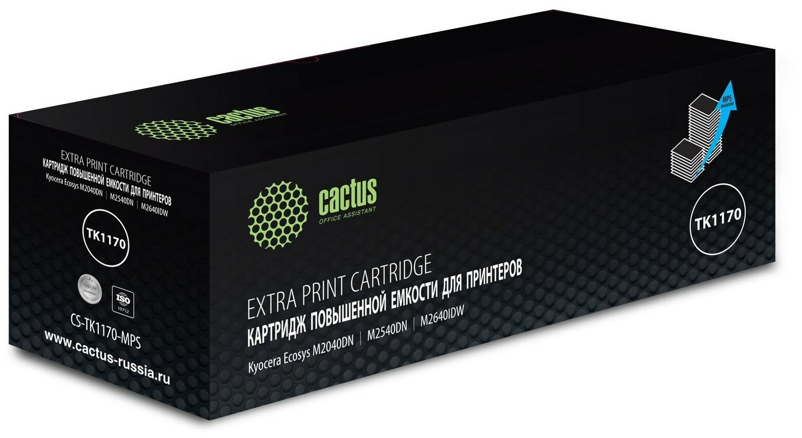 Картридж Cactus CS-TK1170-MPS TK-1170X черный, для KYOCERA Ecosys M2040dn/ M2540dn/M2640idw, ресурс до 12000 страниц