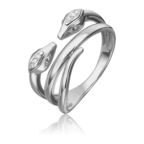 PLATINA jewelry Кольцо из белого золота с бриллиантом 01-5499-00-101-1120, размер 17