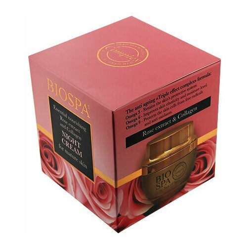 Крем для лица ночной SEA OF SPA BIOSPA питательный для зрелой кожи с экстрактом розы и коллагеном 50 мл